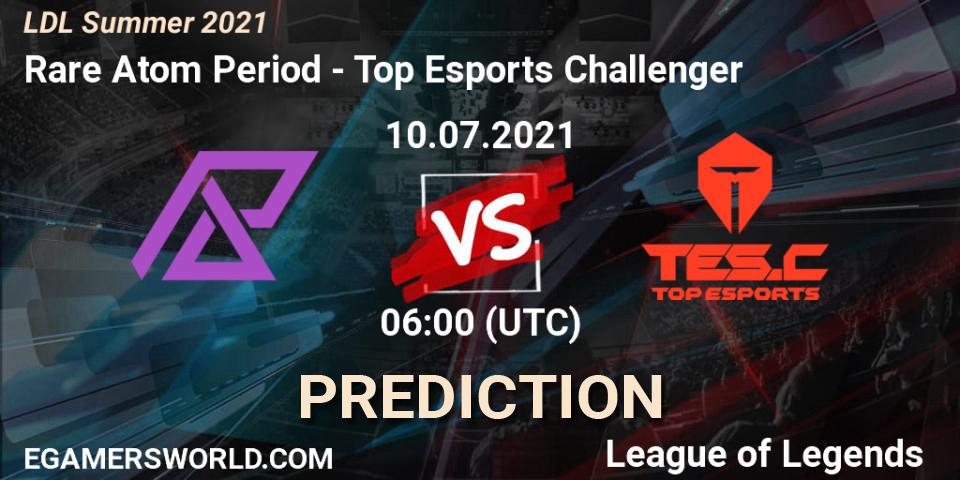 Rare Atom Period vs Top Esports Challenger: Betting TIp, Match Prediction. 10.07.2021 at 06:00. LoL, LDL Summer 2021