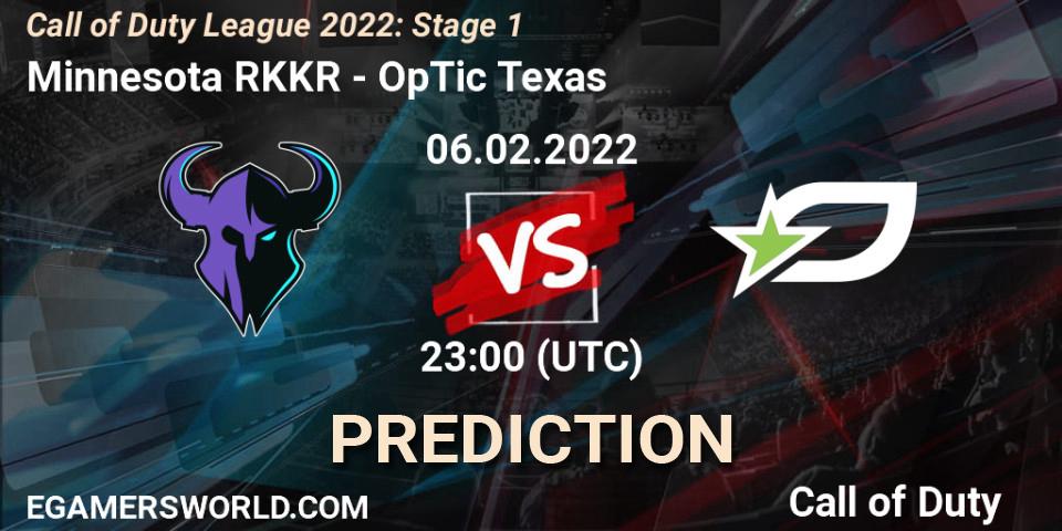 Minnesota RØKKR vs OpTic Texas: Betting TIp, Match Prediction. 06.02.22. Call of Duty, Call of Duty League 2022: Stage 1