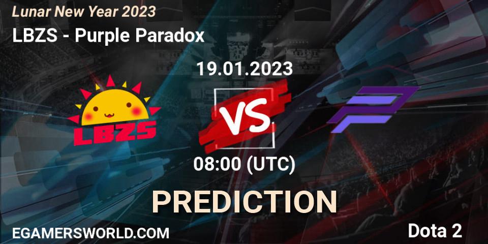 LBZS vs Purple Paradox: Betting TIp, Match Prediction. 19.01.23. Dota 2, Lunar New Year 2023
