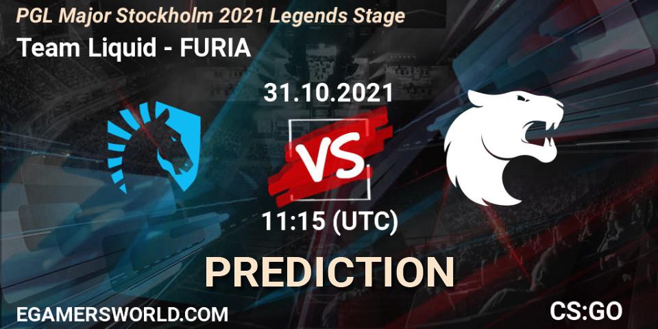 Team Liquid vs FURIA: Betting TIp, Match Prediction. 31.10.21. CS2 (CS:GO), PGL Major Stockholm 2021 Legends Stage