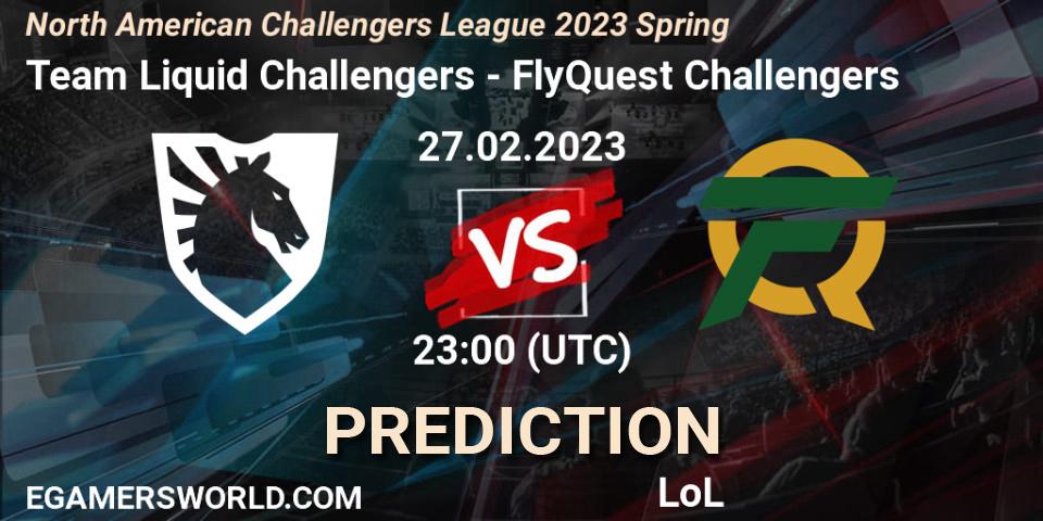 Team Liquid Challengers vs FlyQuest Challengers: Betting TIp, Match Prediction. 27.02.23. LoL, NACL 2023 Spring - Group Stage