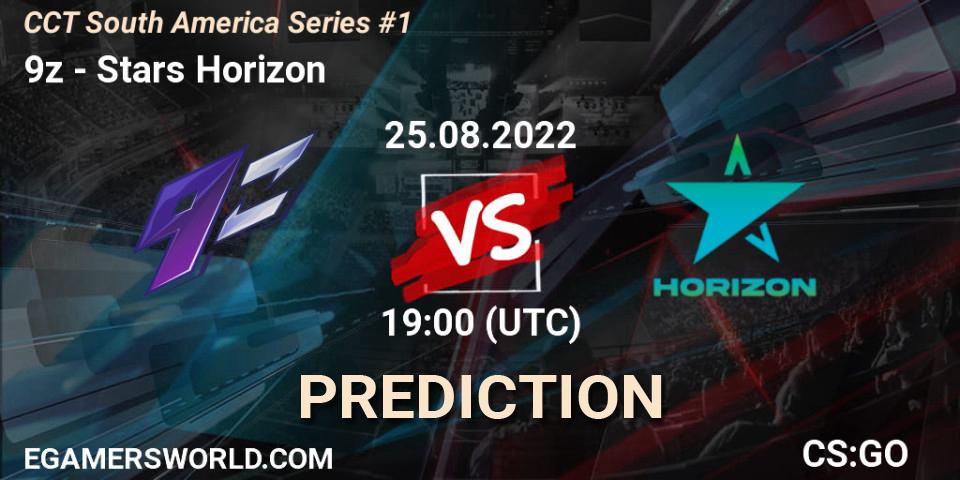 9z vs Stars Horizon: Betting TIp, Match Prediction. 25.08.2022 at 18:35. Counter-Strike (CS2), CCT South America Series #1