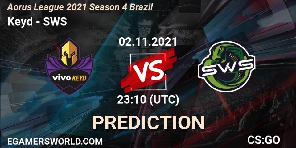 Keyd vs SWS: Betting TIp, Match Prediction. 02.11.21. CS2 (CS:GO), Aorus League 2021 Season 4 Brazil