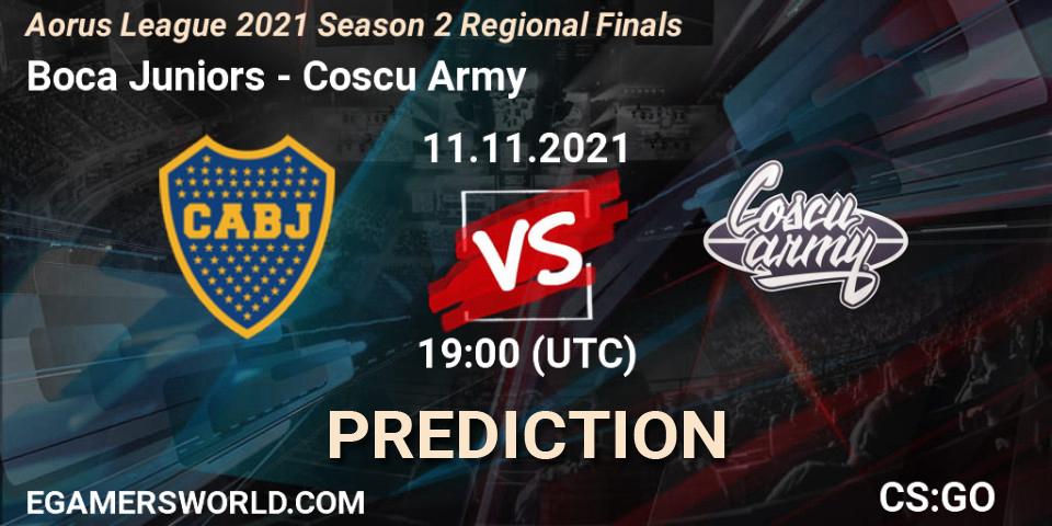 Boca Juniors vs Coscu Army: Betting TIp, Match Prediction. 11.11.2021 at 19:00. Counter-Strike (CS2), Aorus League 2021 Season 2 Regional Finals