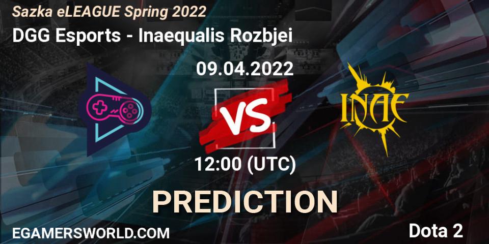 DGG Esports vs Inaequalis Rozbíječi: Betting TIp, Match Prediction. 09.04.2022 at 12:30. Dota 2, Sazka eLEAGUE Spring 2022
