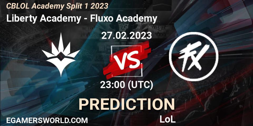 Liberty Academy vs Fluxo Academy: Betting TIp, Match Prediction. 27.02.2023 at 23:00. LoL, CBLOL Academy Split 1 2023
