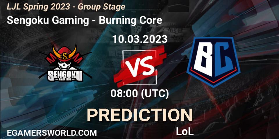 Sengoku Gaming vs Burning Core: Betting TIp, Match Prediction. 10.03.23. LoL, LJL Spring 2023 - Group Stage