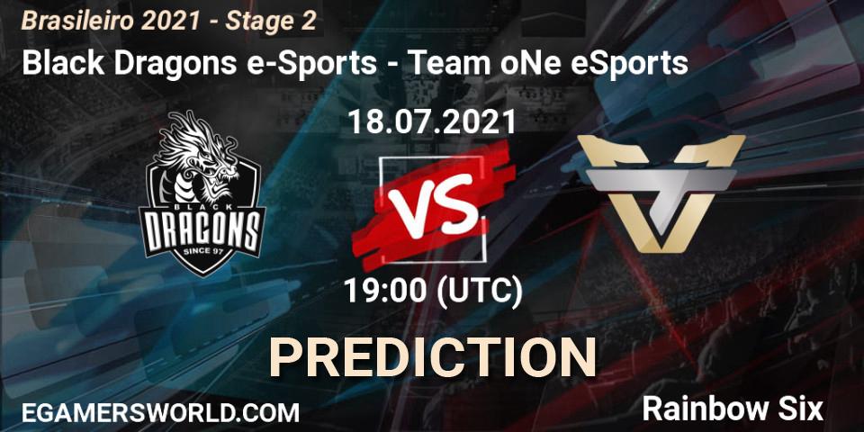 Black Dragons e-Sports vs Team oNe eSports: Betting TIp, Match Prediction. 18.07.2021 at 19:00. Rainbow Six, Brasileirão 2021 - Stage 2