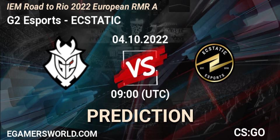 G2 Esports vs ECSTATIC: Betting TIp, Match Prediction. 04.10.22. CS2 (CS:GO), IEM Road to Rio 2022 European RMR A