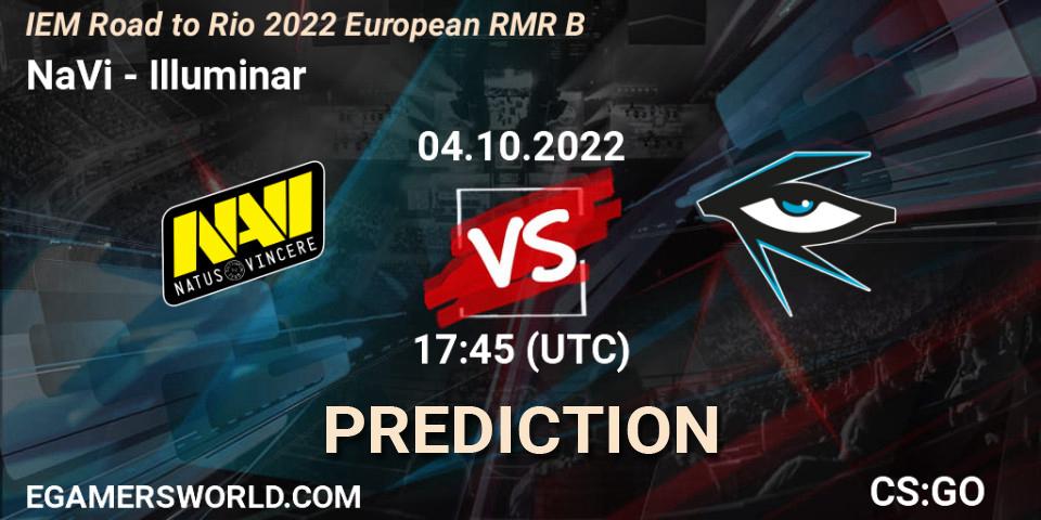 NaVi vs Illuminar: Betting TIp, Match Prediction. 04.10.2022 at 19:00. Counter-Strike (CS2), IEM Road to Rio 2022 European RMR B