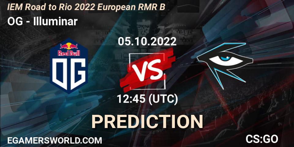 OG vs Illuminar: Betting TIp, Match Prediction. 05.10.2022 at 13:15. Counter-Strike (CS2), IEM Road to Rio 2022 European RMR B