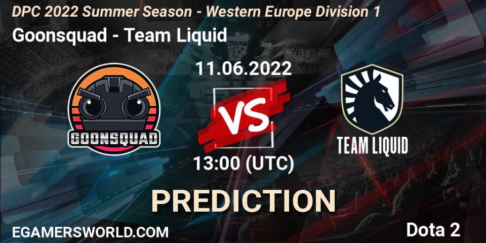 Goonsquad vs Team Liquid: Betting TIp, Match Prediction. 11.06.2022 at 12:57. Dota 2, DPC WEU 2021/2022 Tour 3: Division I