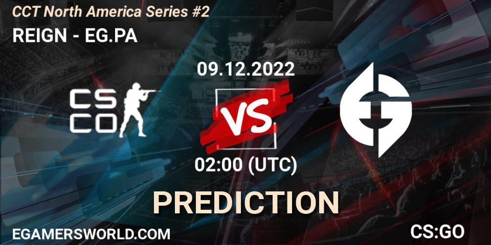 REIGN vs EG.PA: Betting TIp, Match Prediction. 09.12.22. CS2 (CS:GO), CCT North America Series #2