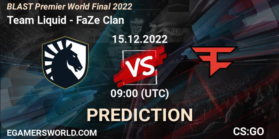 Team Liquid vs FaZe Clan: Betting TIp, Match Prediction. 15.12.22. CS2 (CS:GO), BLAST Premier World Final 2022