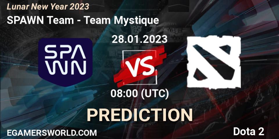 SPAWN Team vs Team Mystique: Betting TIp, Match Prediction. 28.01.23. Dota 2, Lunar New Year 2023