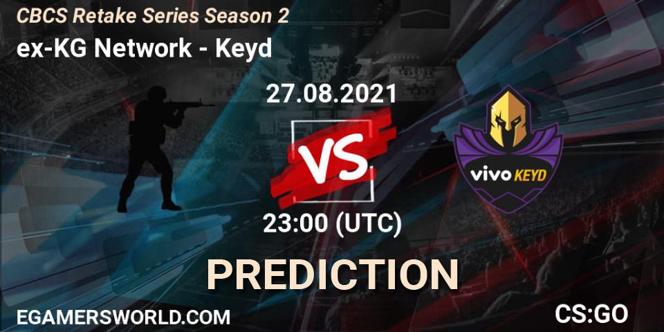 ex-KG Network vs Keyd: Betting TIp, Match Prediction. 28.08.2021 at 00:10. Counter-Strike (CS2), CBCS Retake Series Season 2