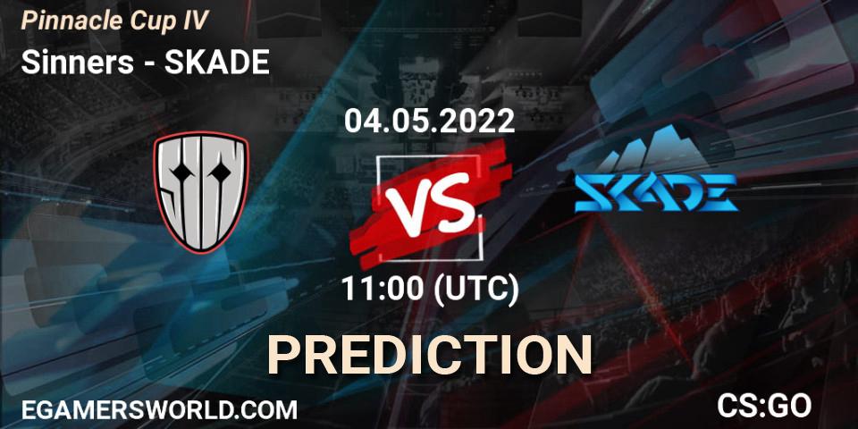 Sinners vs SKADE: Betting TIp, Match Prediction. 04.05.22. CS2 (CS:GO), Pinnacle Cup #4