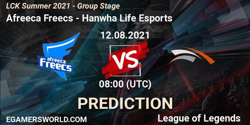Afreeca Freecs vs Hanwha Life Esports: Betting TIp, Match Prediction. 12.08.2021 at 08:00. LoL, LCK Summer 2021 - Group Stage