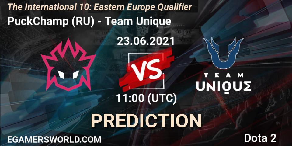 PuckChamp (RU) vs Team Unique: Betting TIp, Match Prediction. 23.06.2021 at 10:29. Dota 2, The International 10: Eastern Europe Qualifier