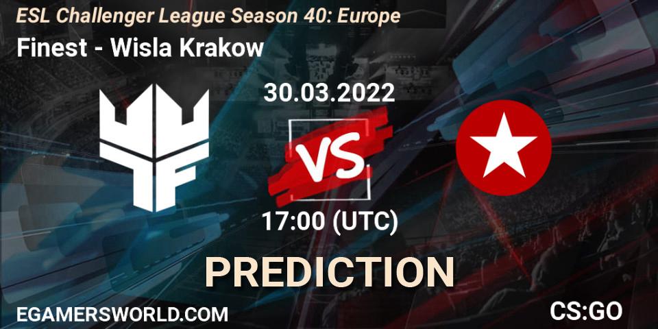 Finest vs Wisla Krakow: Betting TIp, Match Prediction. 30.03.22. CS2 (CS:GO), ESL Challenger League Season 40: Europe