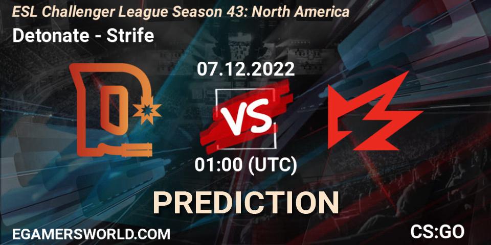 Detonate vs Strife: Betting TIp, Match Prediction. 07.12.22. CS2 (CS:GO), ESL Challenger League Season 43: North America