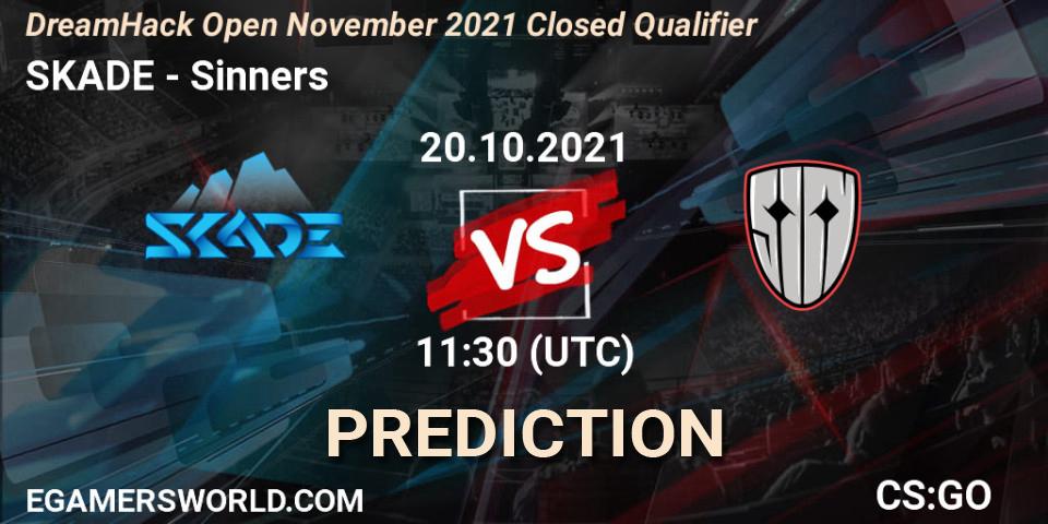 SKADE vs Sinners: Betting TIp, Match Prediction. 20.10.21. CS2 (CS:GO), DreamHack Open November 2021 Closed Qualifier