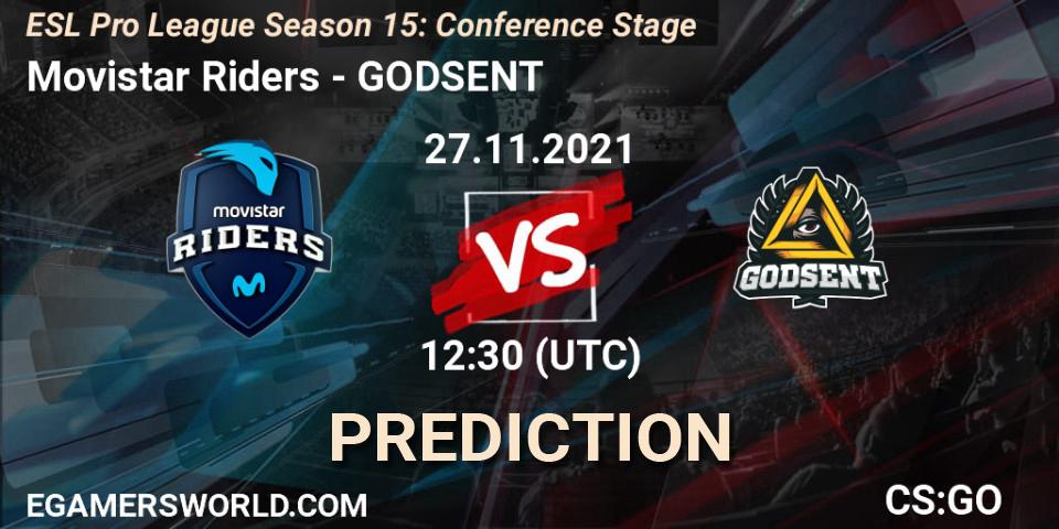 Movistar Riders vs GODSENT: Betting TIp, Match Prediction. 27.11.21. CS2 (CS:GO), ESL Pro League Season 15: Conference Stage