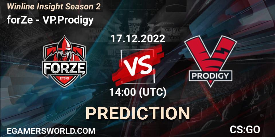 forZe vs VP.Prodigy: Betting TIp, Match Prediction. 17.12.22. CS2 (CS:GO), Winline Insight Season 2