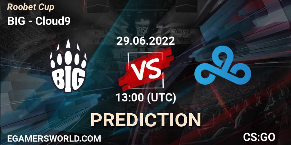 BIG vs Cloud9: Betting TIp, Match Prediction. 29.06.2022 at 13:00. Counter-Strike (CS2), Roobet Cup