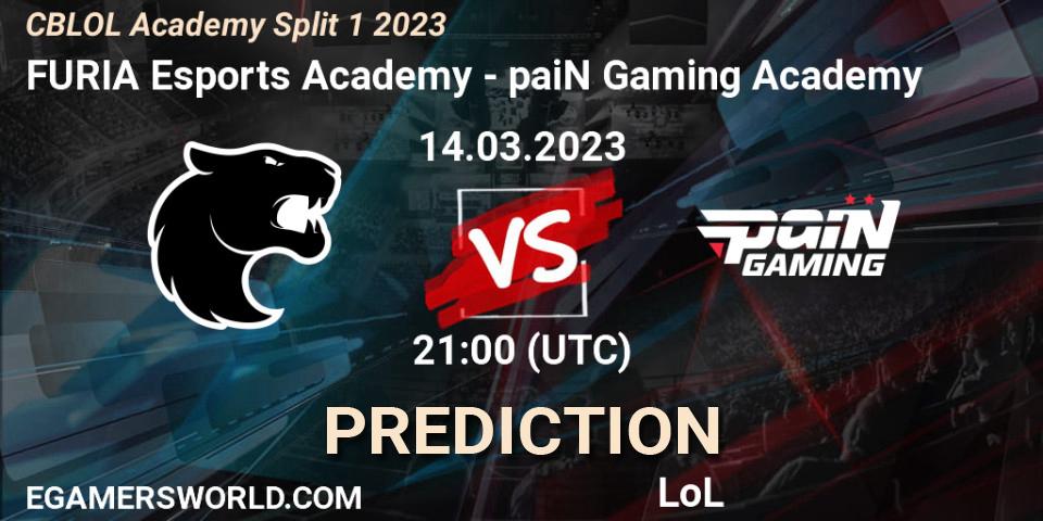 FURIA Esports Academy vs paiN Gaming Academy: Betting TIp, Match Prediction. 14.03.2023 at 21:00. LoL, CBLOL Academy Split 1 2023