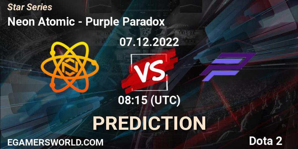 Neon Atomic vs Purple Paradox: Betting TIp, Match Prediction. 07.12.22. Dota 2, Star Series