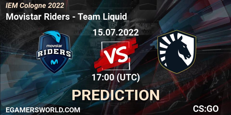 Movistar Riders vs Team Liquid: Betting TIp, Match Prediction. 15.07.2022 at 18:00. Counter-Strike (CS2), IEM Cologne 2022