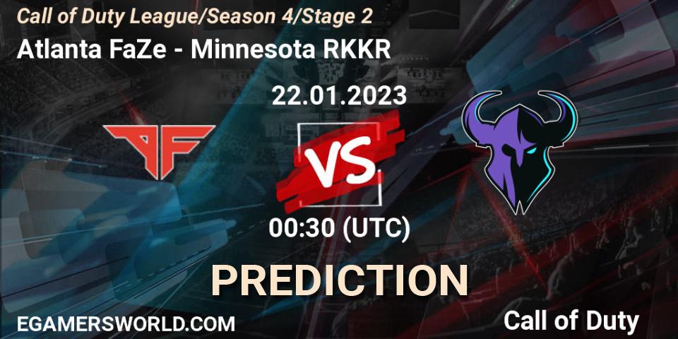 Atlanta FaZe vs Minnesota RØKKR: Betting TIp, Match Prediction. 22.01.2023 at 00:30. Call of Duty, Call of Duty League 2023: Stage 2 Major Qualifiers