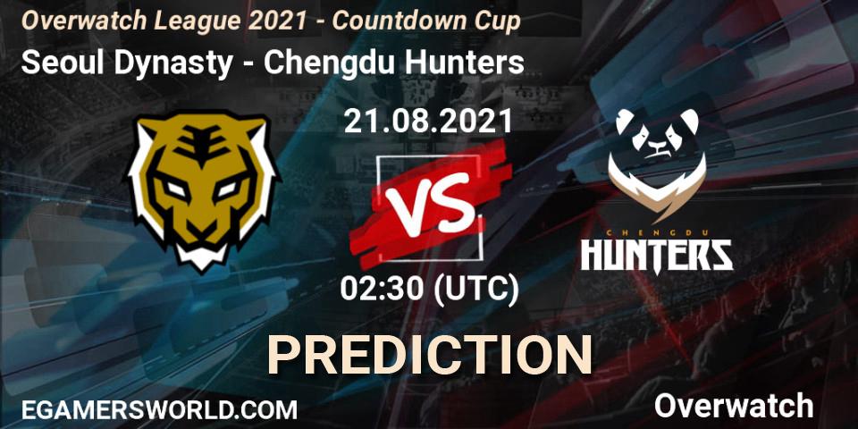 Seoul Dynasty vs Chengdu Hunters: Betting TIp, Match Prediction. 21.08.21. Overwatch, Overwatch League 2021 - Countdown Cup