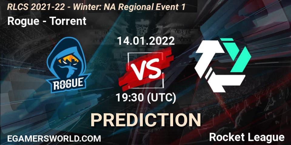 Rogue vs Torrent: Betting TIp, Match Prediction. 14.01.2022 at 19:30. Rocket League, RLCS 2021-22 - Winter: NA Regional Event 1