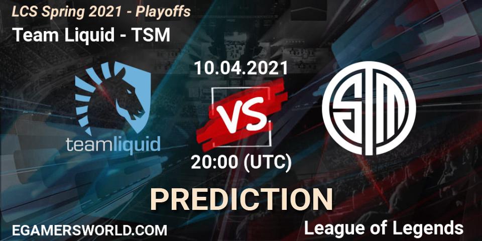 Team Liquid vs TSM: Betting TIp, Match Prediction. 10.04.21. LoL, LCS Spring 2021 - Playoffs