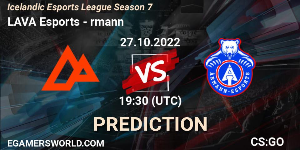 LAVA Esports vs Ármann: Betting TIp, Match Prediction. 27.10.2022 at 19:30. Counter-Strike (CS2), Icelandic Esports League Season 7