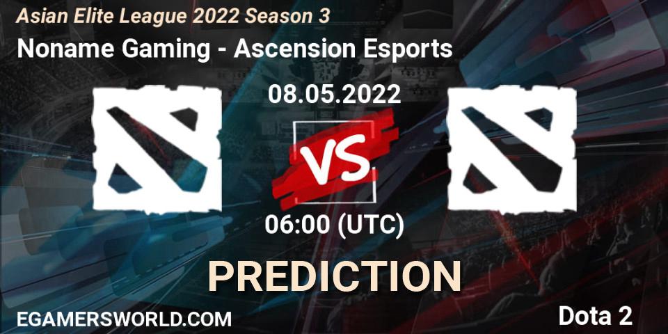 Noname Gaming vs Ascension Esports: Betting TIp, Match Prediction. 08.05.2022 at 05:55. Dota 2, Asian Elite League 2022 Season 3