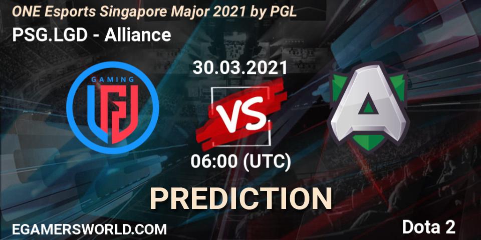 PSG.LGD vs Alliance: Betting TIp, Match Prediction. 30.03.21. Dota 2, ONE Esports Singapore Major 2021