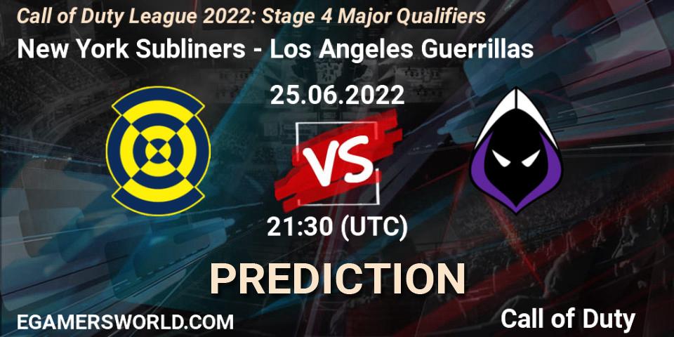New York Subliners vs Los Angeles Guerrillas: Betting TIp, Match Prediction. 25.06.22. Call of Duty, Call of Duty League 2022: Stage 4