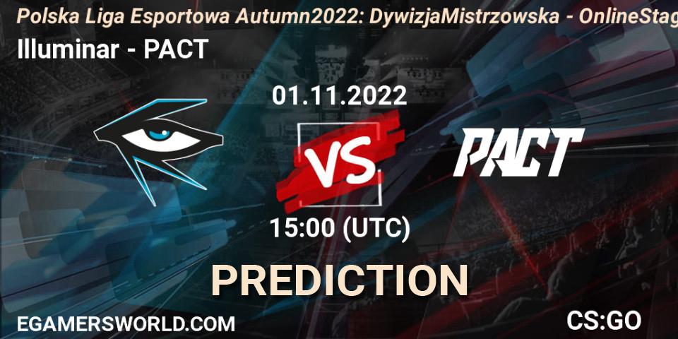 Illuminar vs PACT: Betting TIp, Match Prediction. 01.11.22. CS2 (CS:GO), Polska Liga Esportowa Autumn 2022: Dywizja Mistrzowska - Online Stage