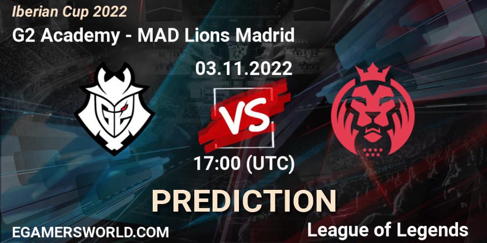 G2 Academy vs MAD Lions Madrid: Betting TIp, Match Prediction. 01.11.22. LoL, Iberian Cup 2022