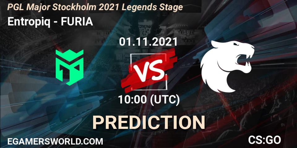 Entropiq vs FURIA: Betting TIp, Match Prediction. 01.11.2021 at 10:00. Counter-Strike (CS2), PGL Major Stockholm 2021 Legends Stage