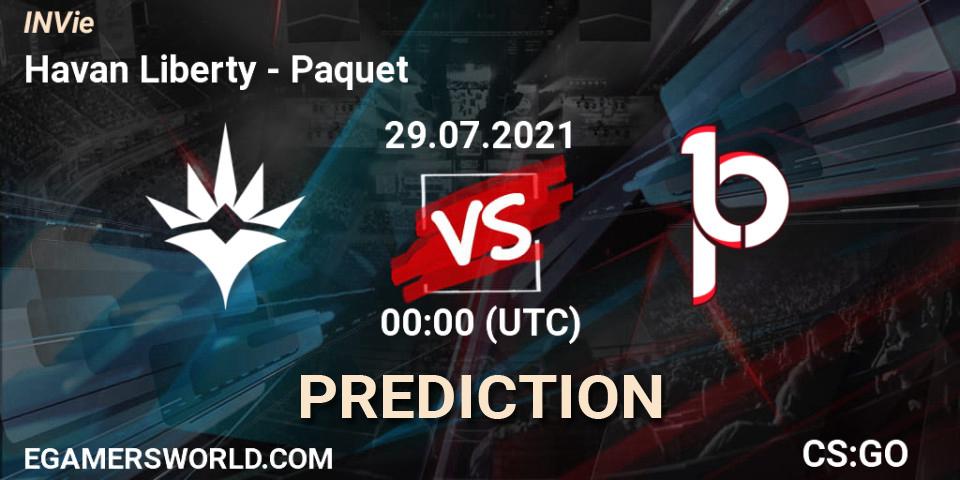 Havan Liberty vs Paquetá: Betting TIp, Match Prediction. 29.07.2021 at 00:40. Counter-Strike (CS2), INVie
