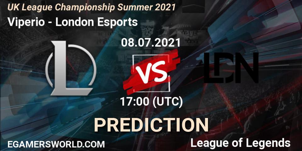 Viperio vs London Esports: Betting TIp, Match Prediction. 08.07.2021 at 17:00. LoL, UK League Championship Summer 2021