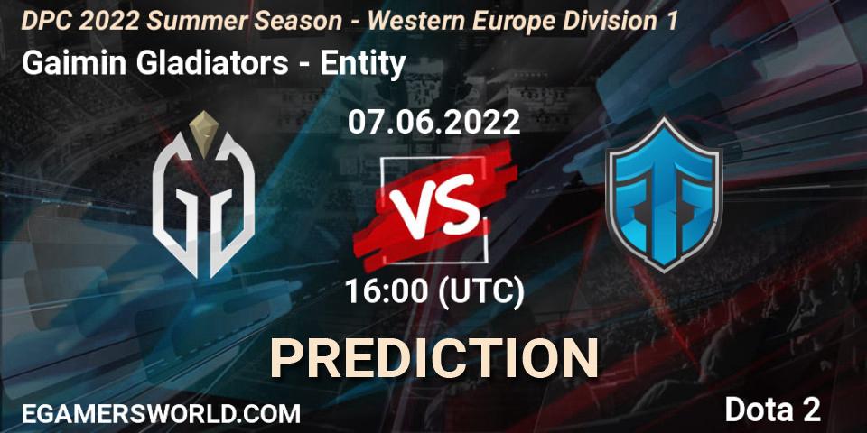 Gaimin Gladiators vs Entity: Betting TIp, Match Prediction. 07.06.2022 at 15:55. Dota 2, DPC WEU 2021/2022 Tour 3: Division I
