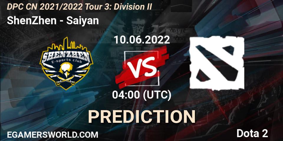 ShenZhen vs Saiyan: Betting TIp, Match Prediction. 10.06.22. Dota 2, DPC CN 2021/2022 Tour 3: Division II