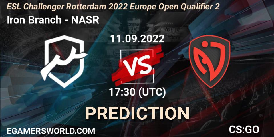 Iron Branch vs NASR: Betting TIp, Match Prediction. 11.09.22. CS2 (CS:GO), ESL Challenger Rotterdam 2022 Europe Open Qualifier 2