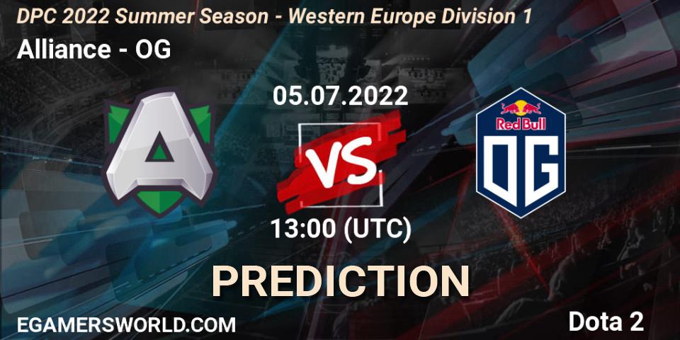 Alliance vs OG: Betting TIp, Match Prediction. 05.07.22. Dota 2, DPC WEU 2021/2022 Tour 3: Division I
