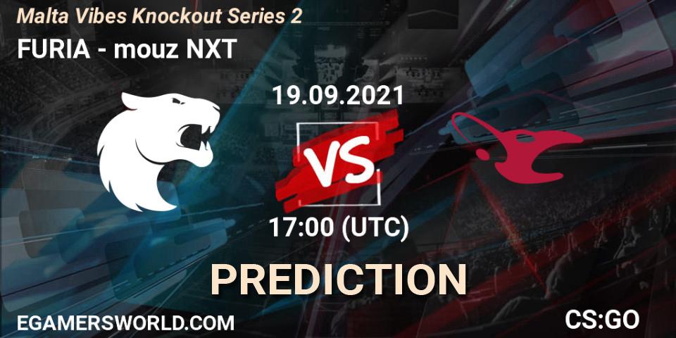 FURIA vs mouz NXT: Betting TIp, Match Prediction. 19.09.2021 at 17:25. Counter-Strike (CS2), Malta Vibes Knockout Series #2